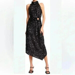 Nordstrom CIEBON Signy Sequin Asymmetric Gown size small